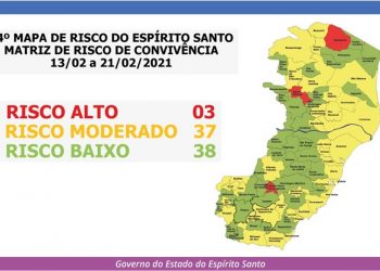Governo do Espírito Santo divulga 44º Mapa de Risco Covid-19