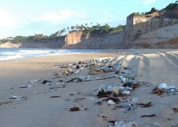 Toneladas de lixo urbano são encontradas em praias do RN