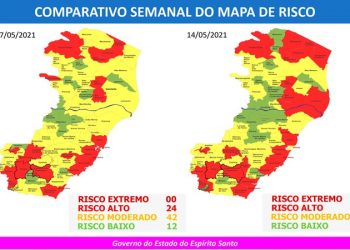 Governo do Espírito Santo divulga 55º Mapa de Risco Covid-19