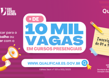 Governo do Estado abre mais de 10 mil vagas em cursos presenciais e gratuitos do Qualificar ES nesta quarta-feira (1º)