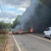Protesto de indígenas fecha rodovia ES 010 em Aracruz