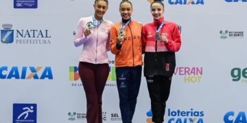 Capixaba Geovanna Santos é vice-campeã brasileira de ginástica rítmica