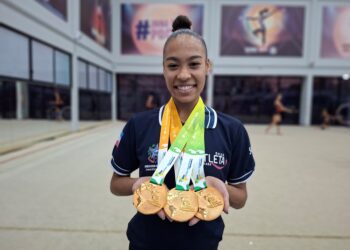 Capixaba Geovanna Santos disputa Copa do Mundo de ginástica rítmica na China