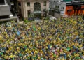 Campanha de Flávio Bolsonaro realiza manifestação na Paulista